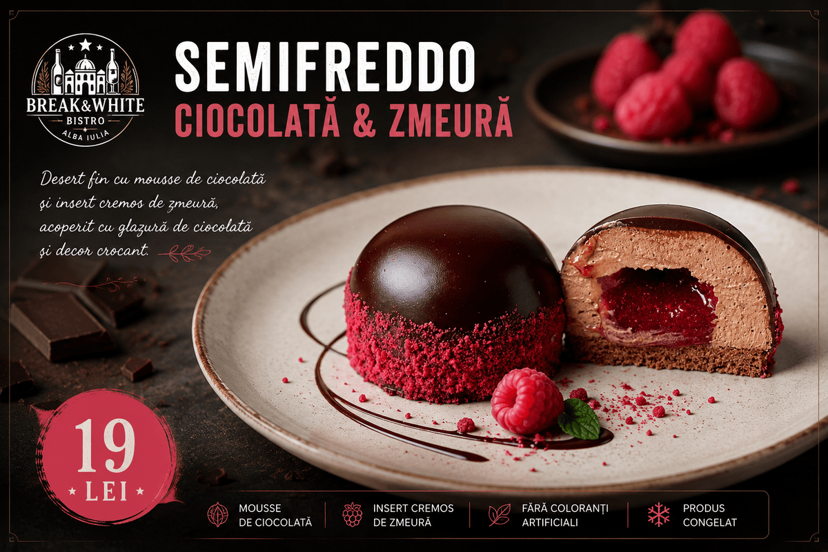 Semifreddo Ciocolata si Zmeura